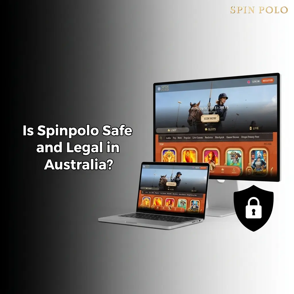 Spinpolo casino website showing SSL encryption and licensing details for safe and legal online gaming in Australia
