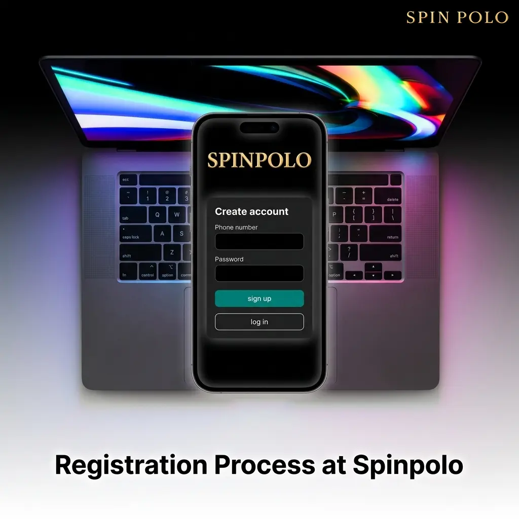 Step-by-step Spinpolo casino registration process showing account creation, verification, and welcome bonus claim steps