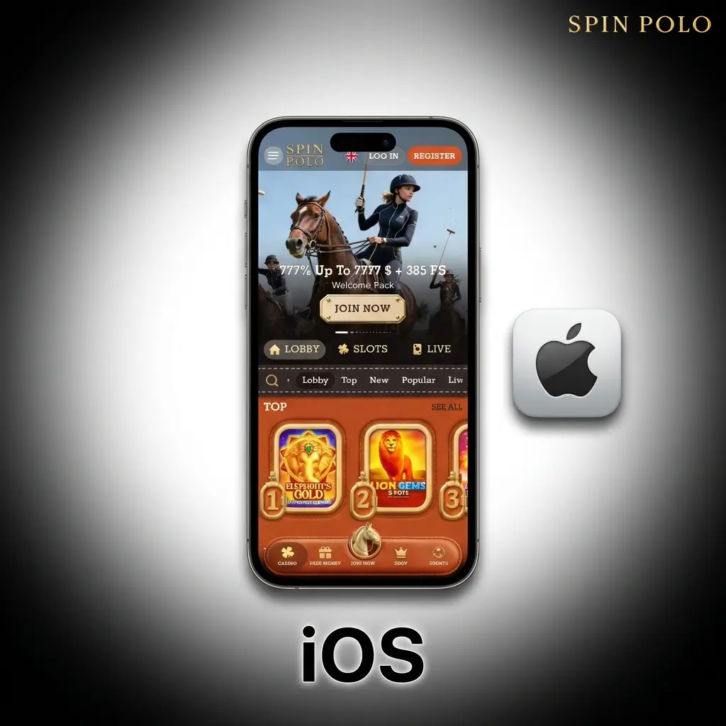 Spinpolo iOS app installation steps on iPhone and iPad via the App Store, compatible with iOS 12.0 or later