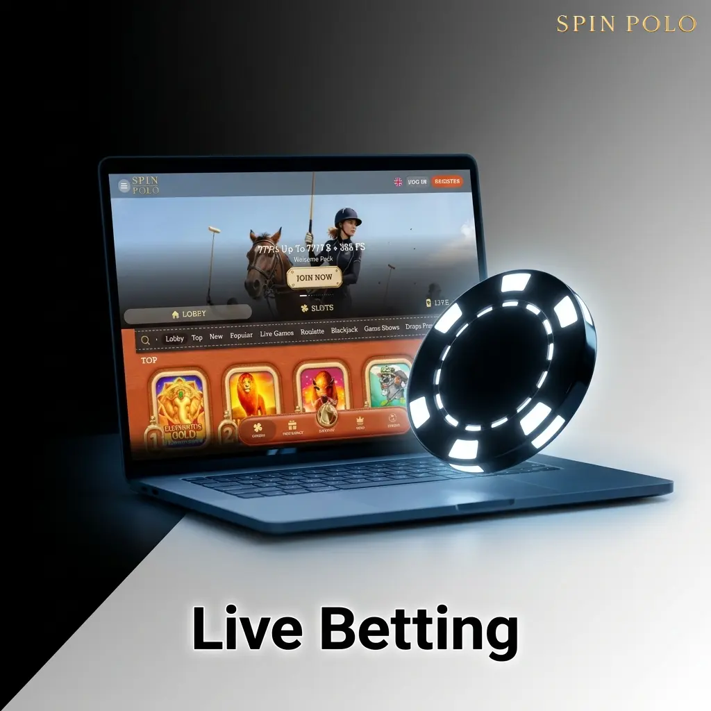 Spinpolo live betting interface showing in-play odds, cash-out options, and live stats across AFL, NRL, cricket and eSports