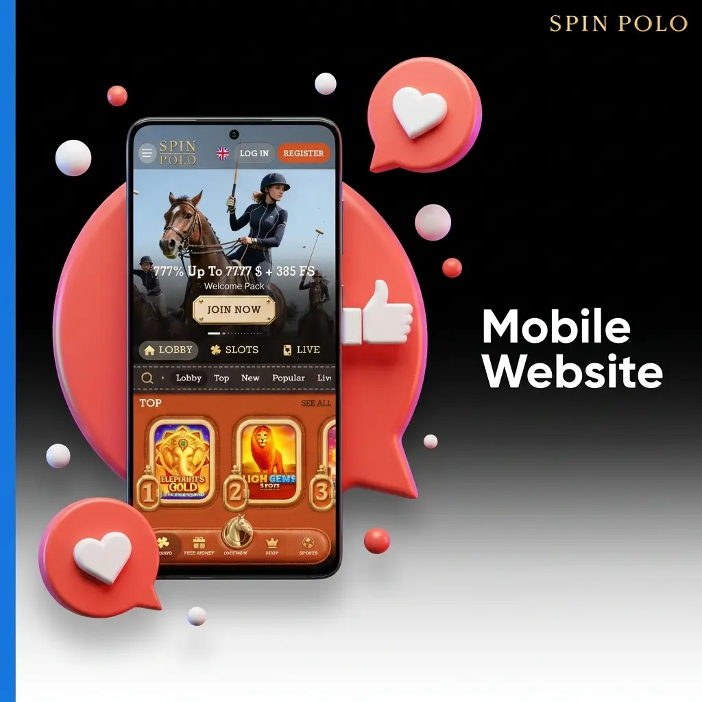 Spinpolo mobile website interface showing sports betting and casino games accessible via mobile browser in Australia