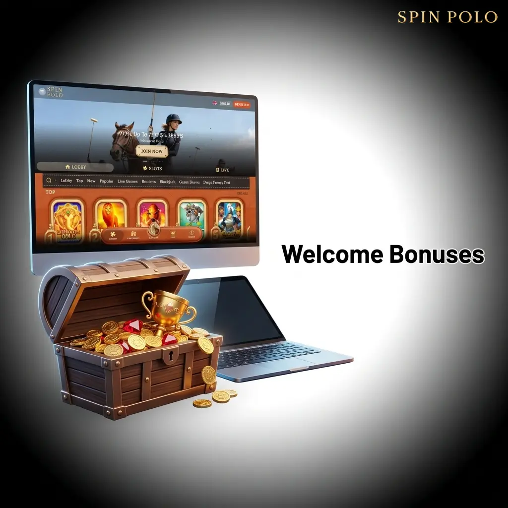 Spinpolo welcome bonus table showing 777% match up to 7,777 AUD and 385 free spins for Australian players